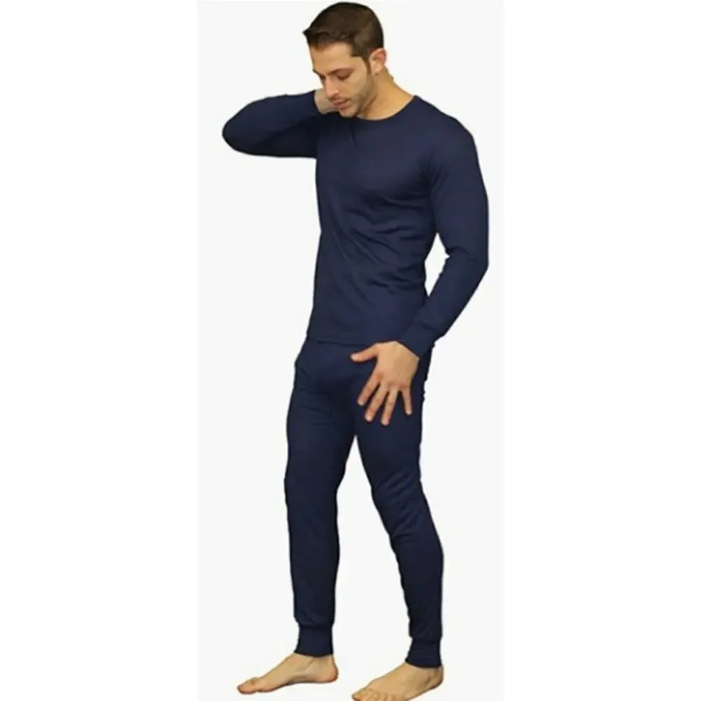 Lumb'r Jack NWT Men's Blue Thermal Base Layer Waffle Knit Top Pant Set- Size L